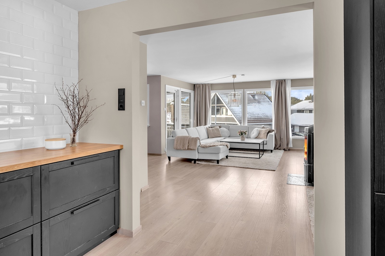 Boligen er malt i lekre fargevalg Galleribilde