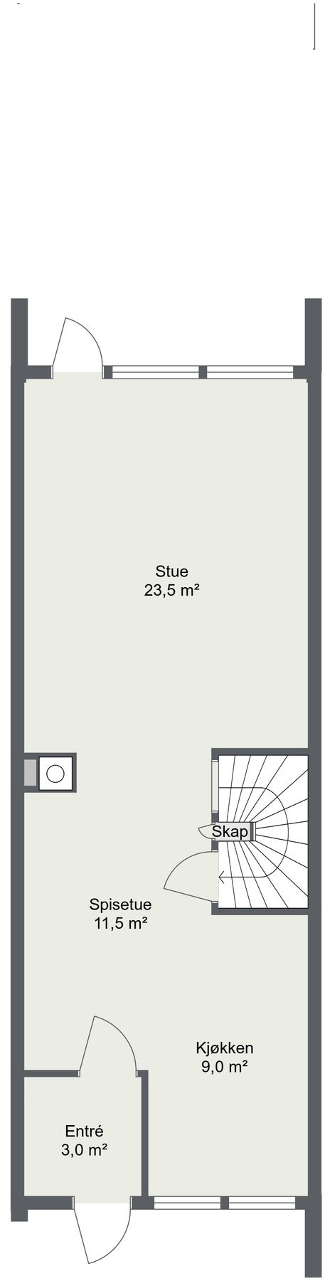 Plantegning 1.etasje. Galleribilde