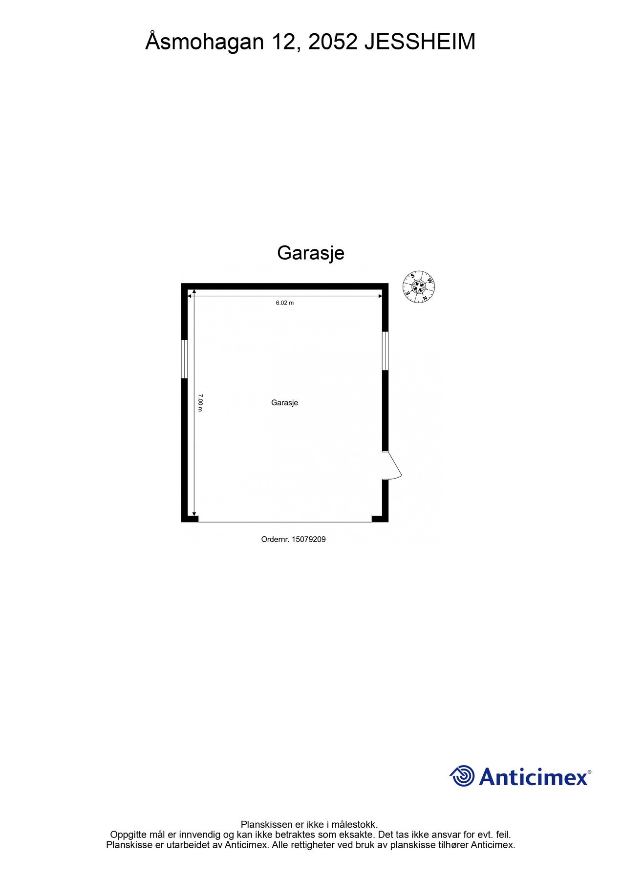 Plantegning garasje. Galleribilde