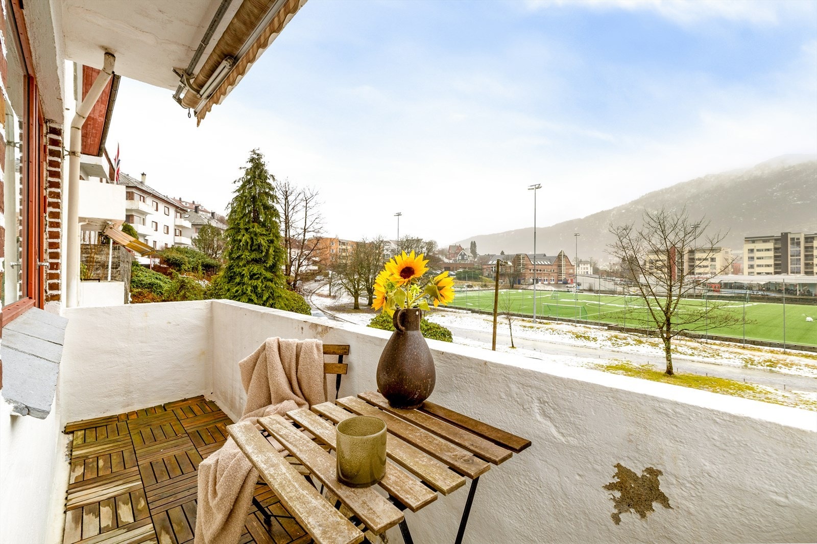 Balkong med et areal på 6,6 m². Galleribilde