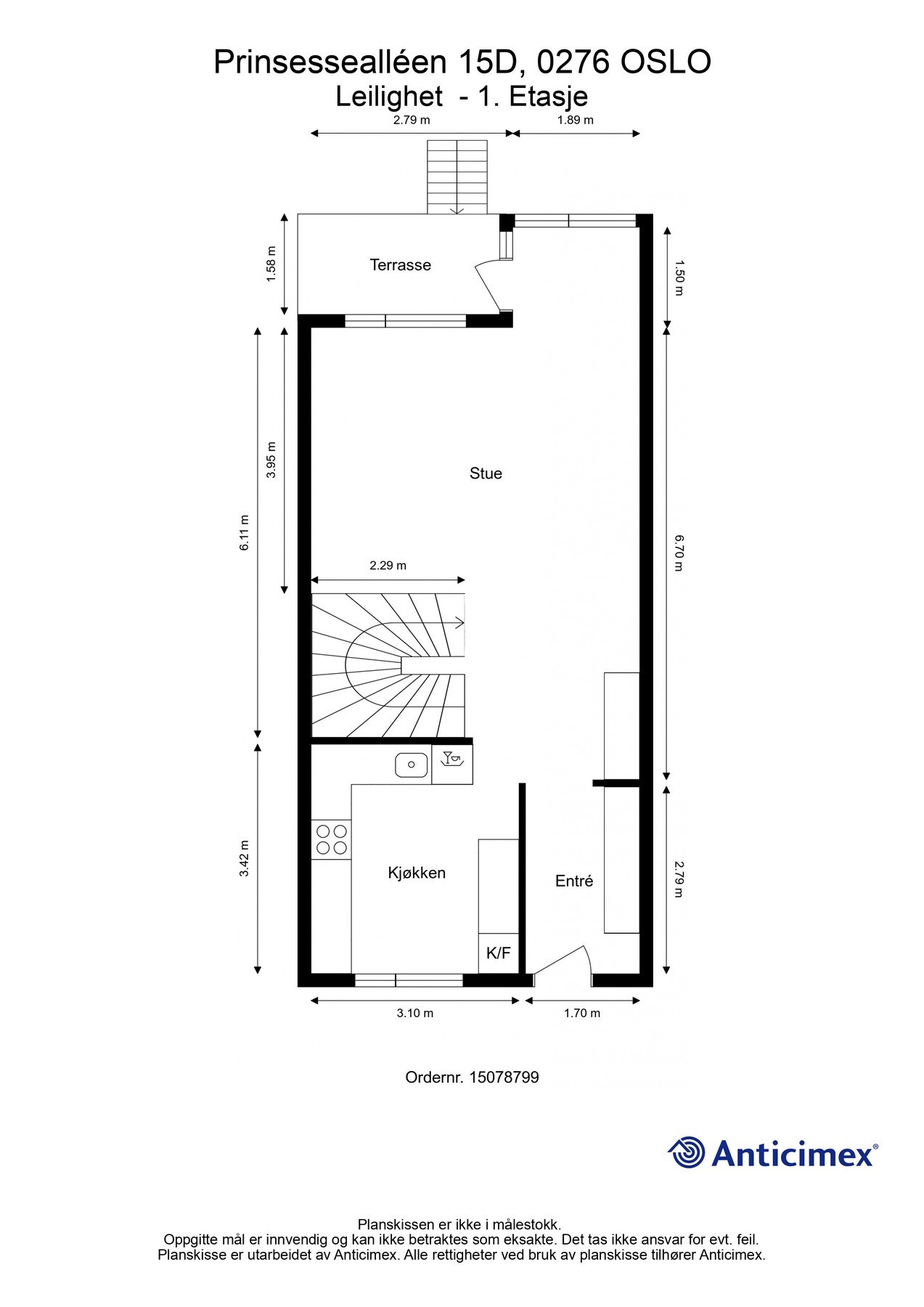 Plantegning 1 etg. Galleribilde
