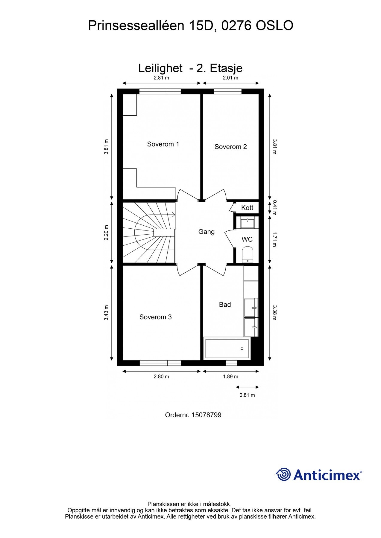 Plantegning 2 etg. Galleribilde