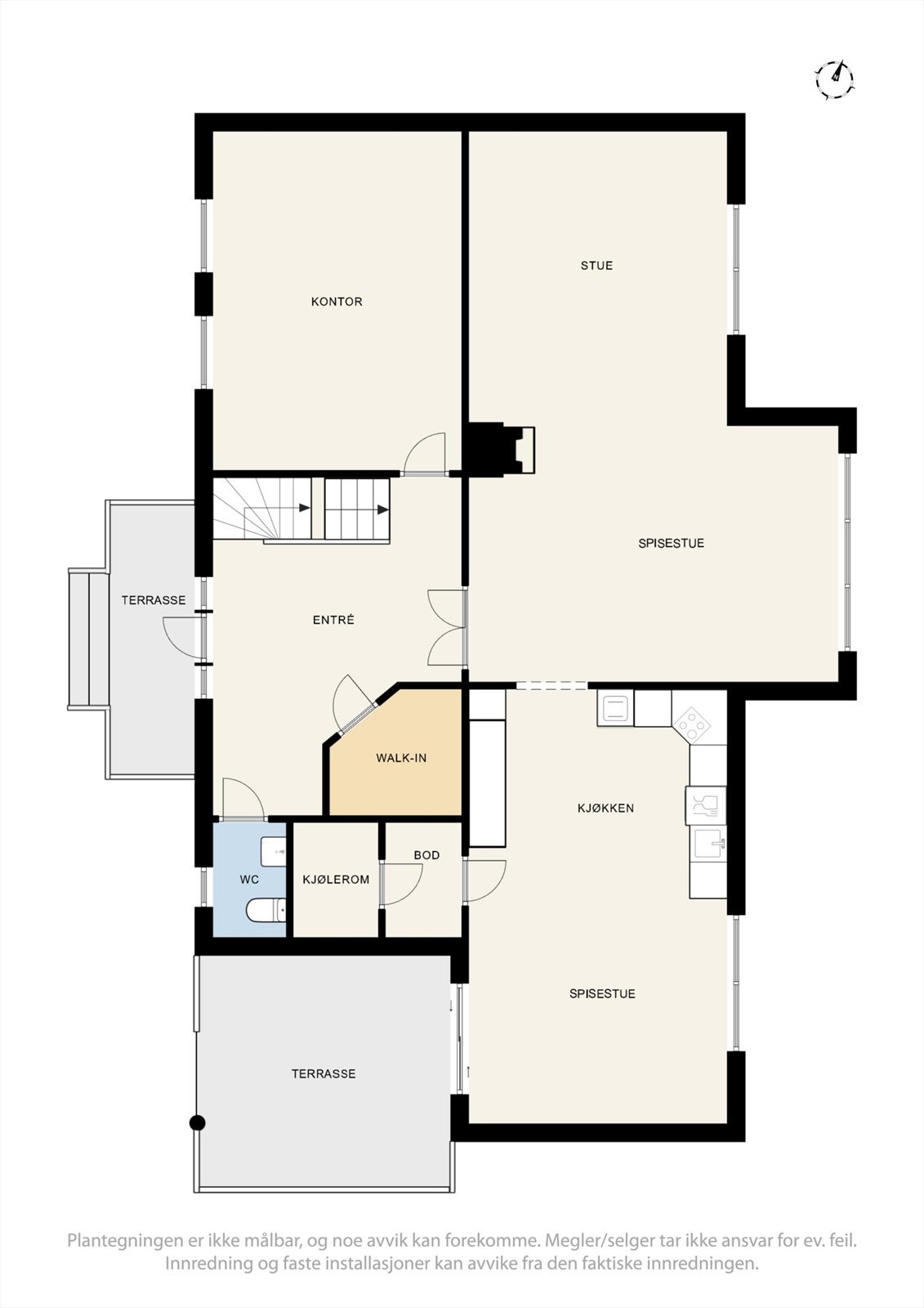 Plantegning, første etasje. Galleribilde