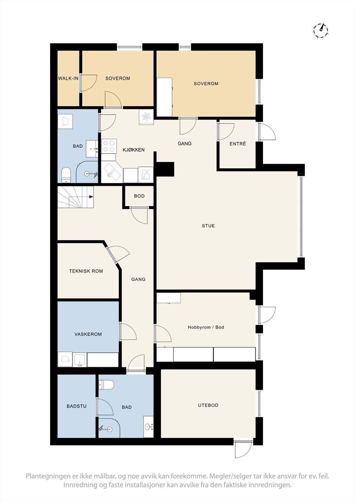 Plantegning underetasjen Galleribilde