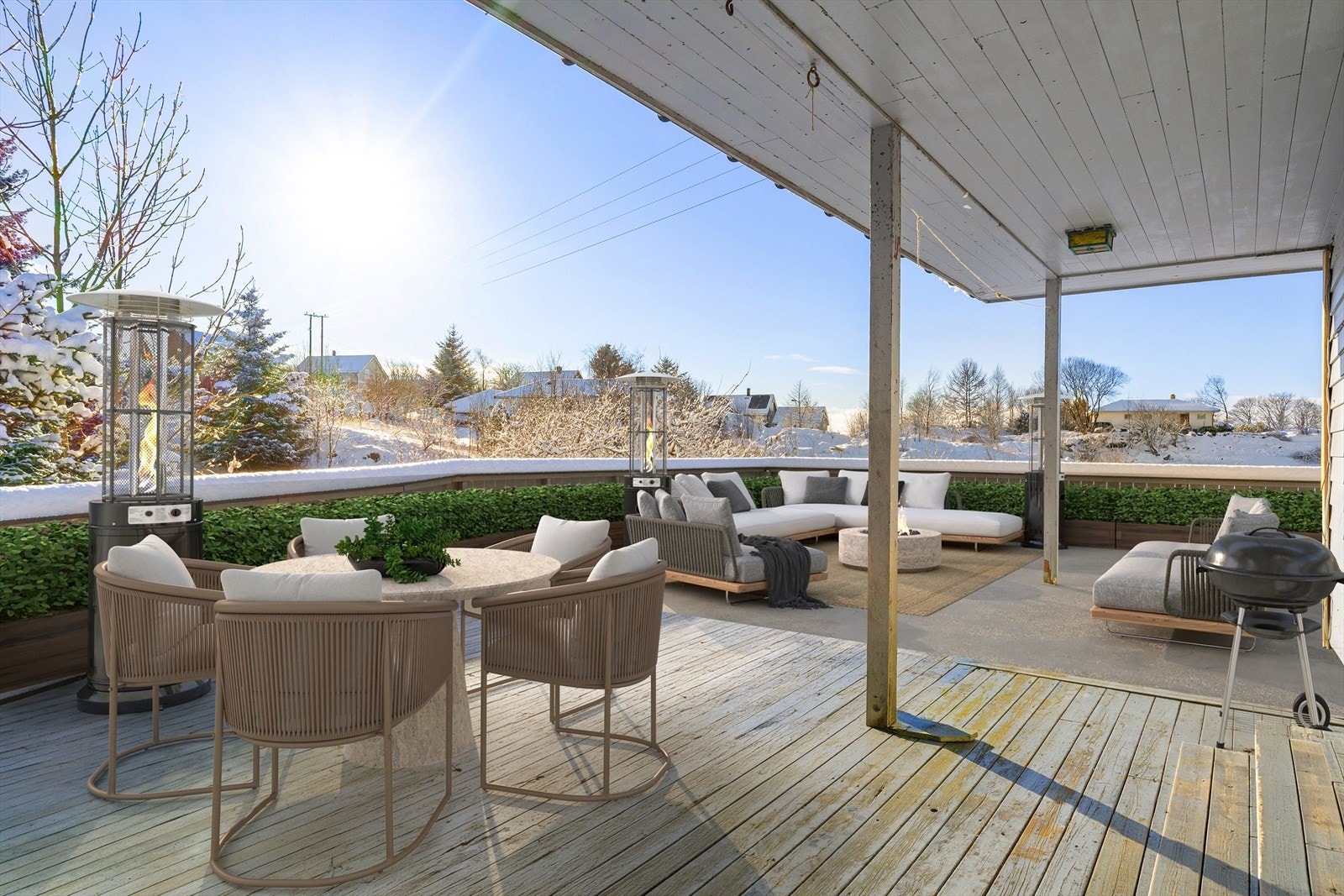 Digitalt stylet uteplass. Galleribilde