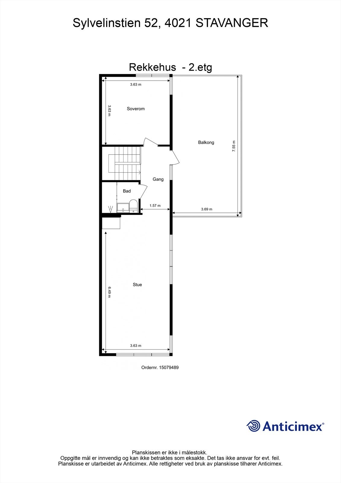 Plantegning 2.etg. Galleribilde
