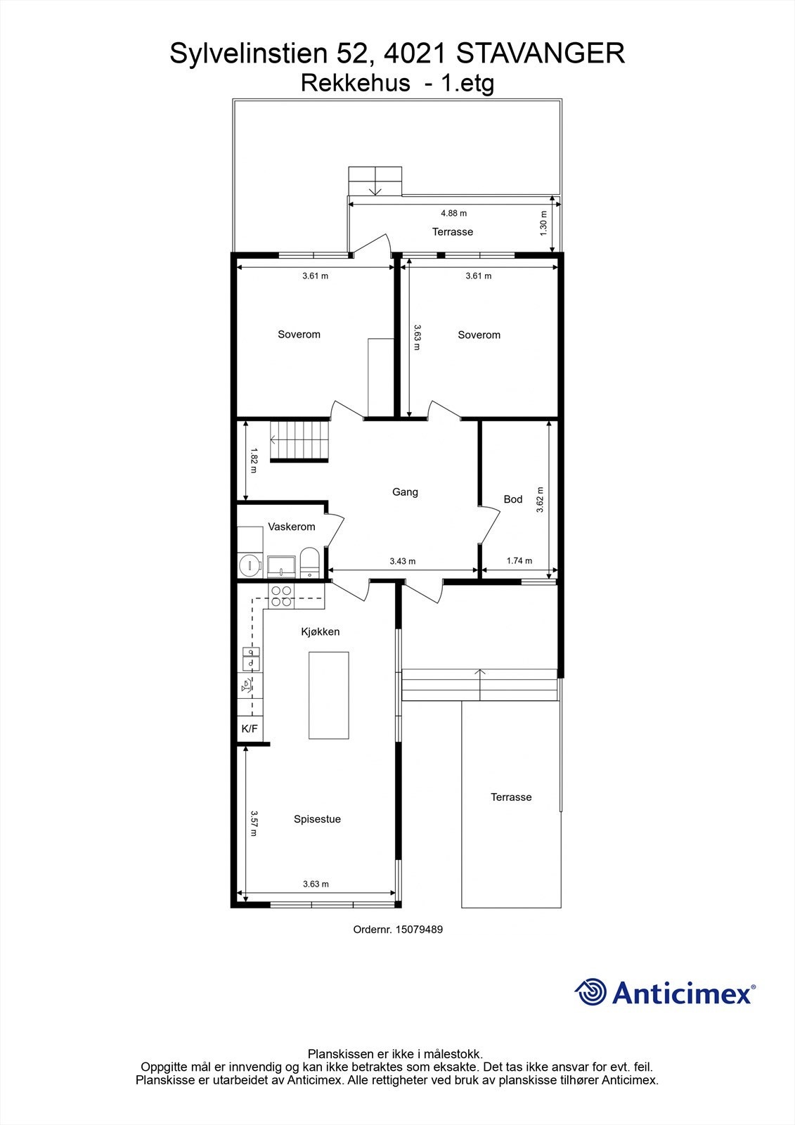 Plantegning 1.etg. Galleribilde