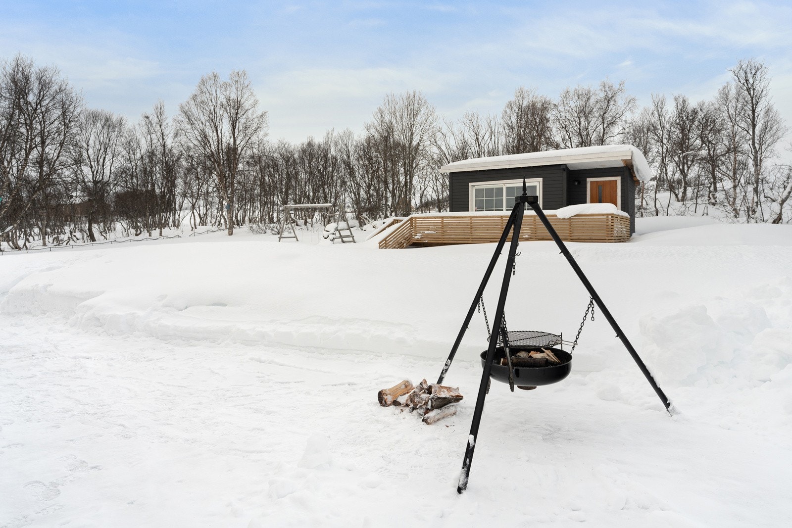 Her kan man ha det hyggelig med bålpanne. Galleribilde