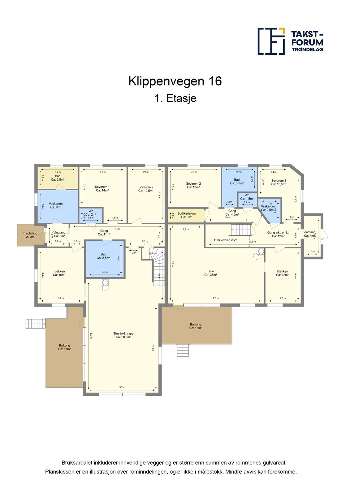 Plantegning 1. etasje. Galleribilde