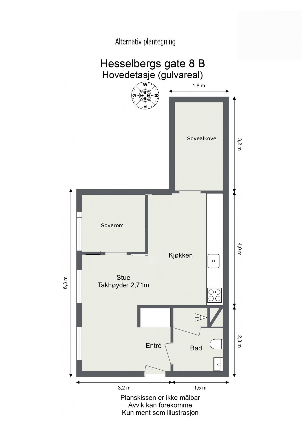 Alternativ plantegning Galleribilde