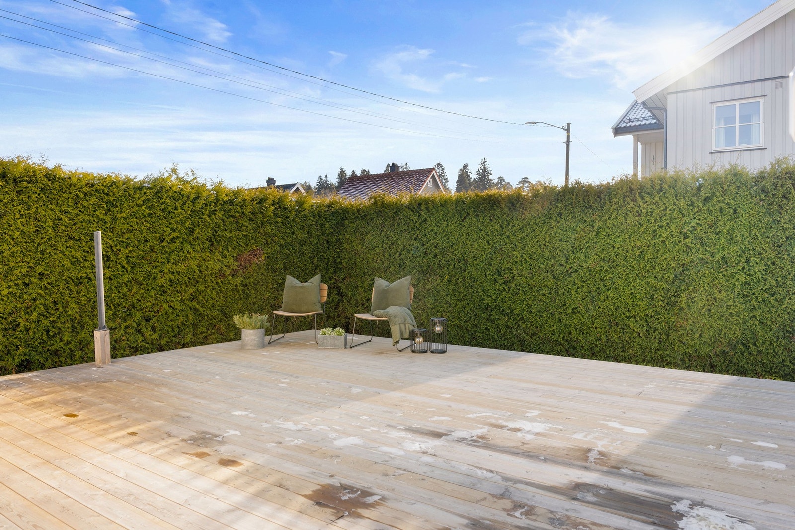 Her sitter du skjermet, og kommer deg videre til hagen Galleribilde