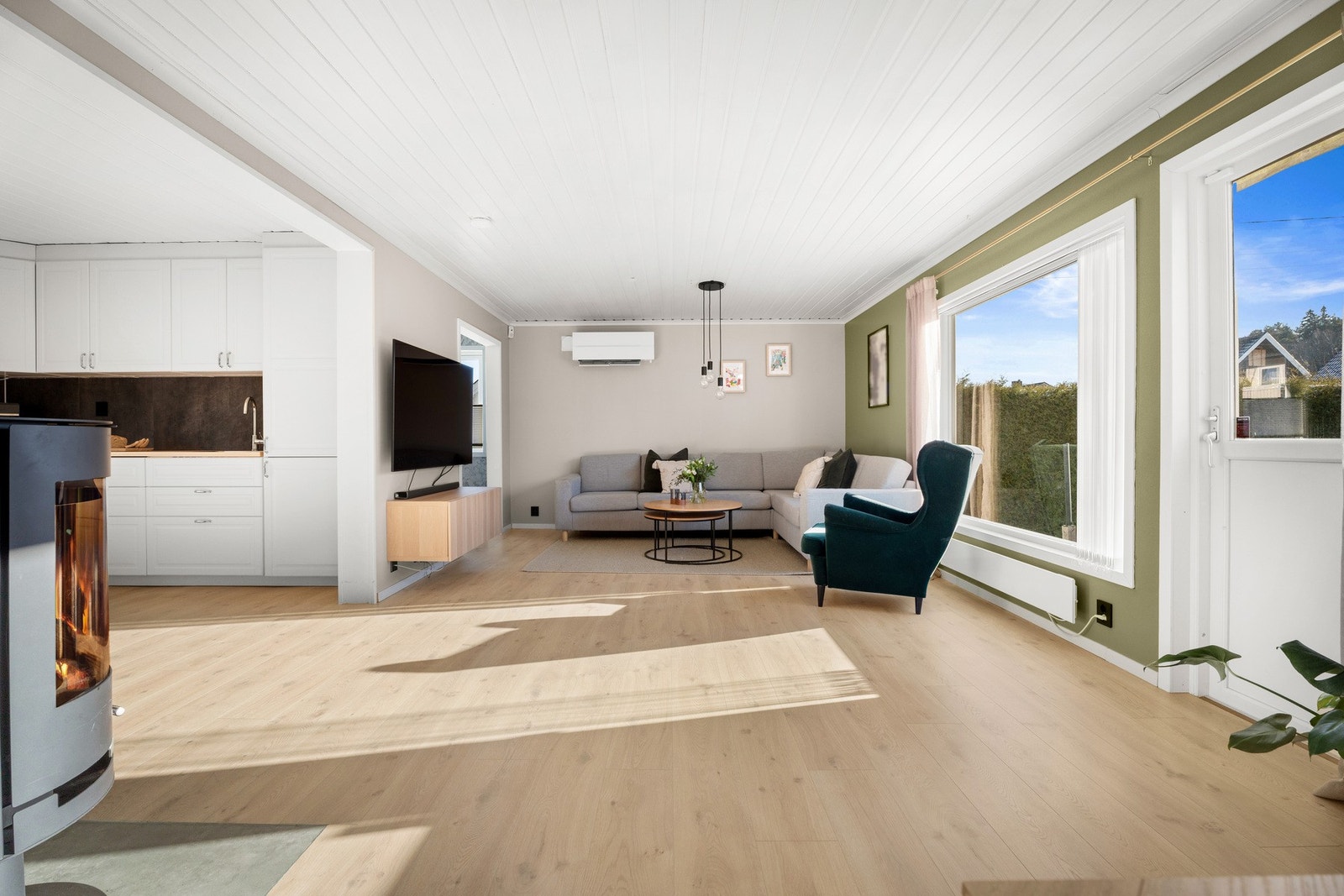 Varmepumpen i stuen ble installert i 2025 Galleribilde