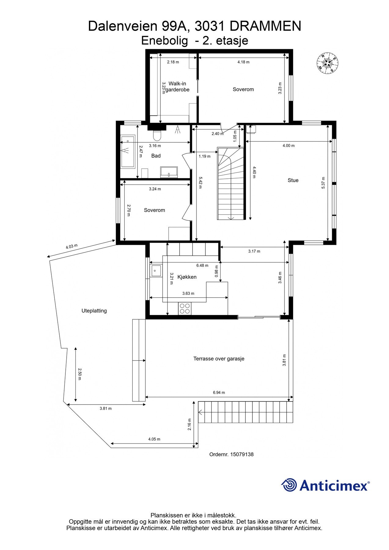 Plantegning 2. etasje Galleribilde