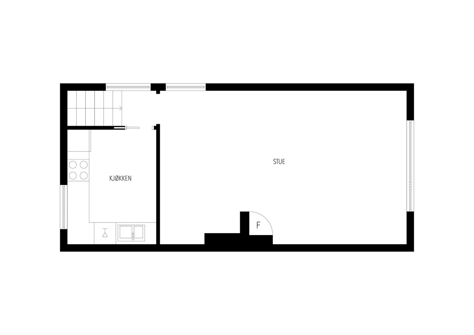 Plantegning andre etasje. Galleribilde