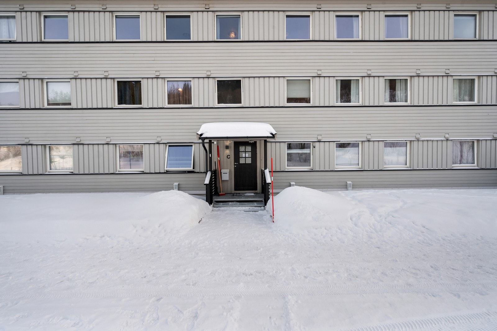 Her går man inn i inngang C. Galleribilde