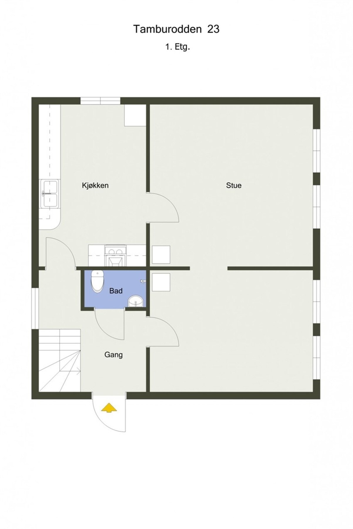 Planskisse 1. etasje Galleribilde