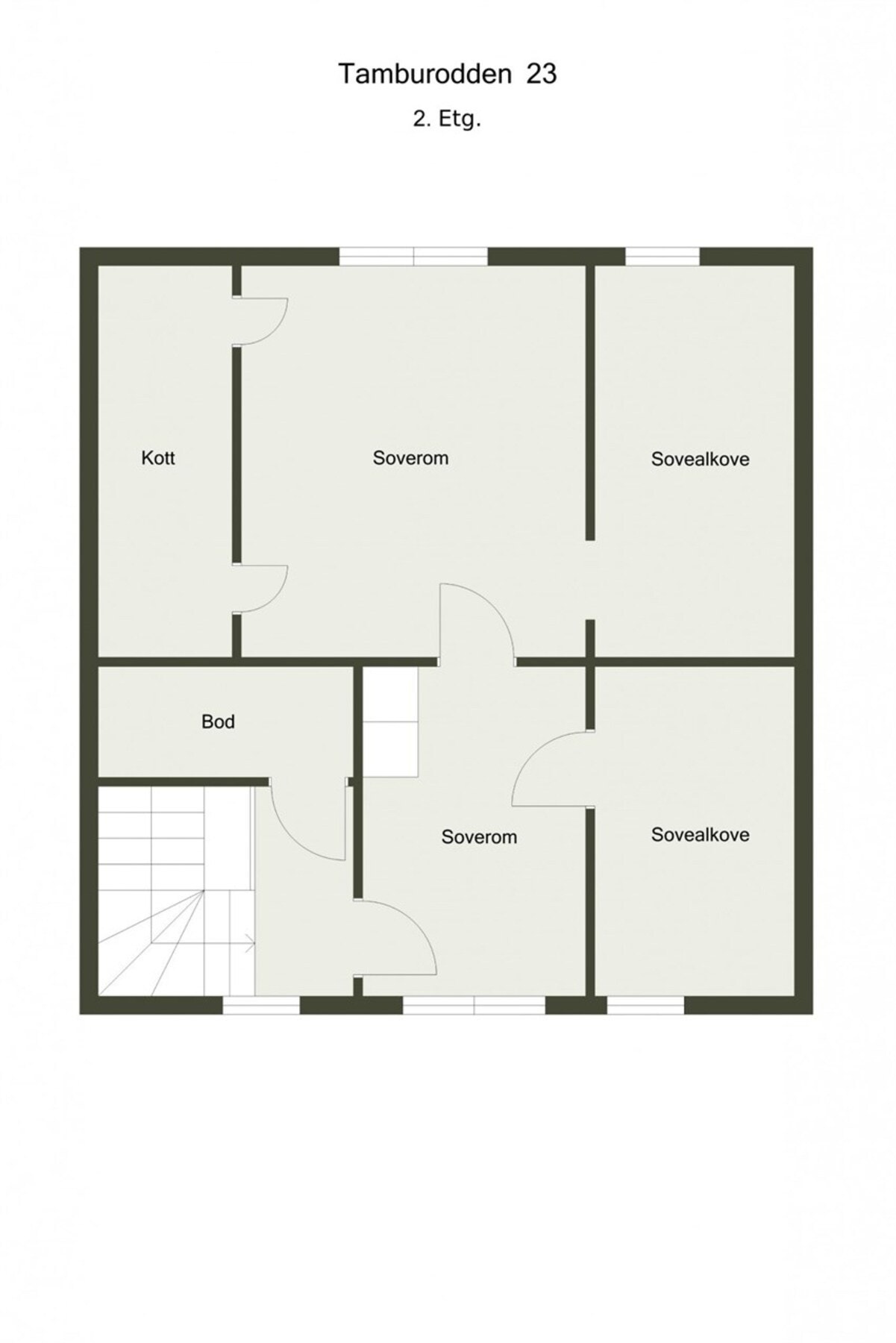 Planskisse 2. etasje Galleribilde