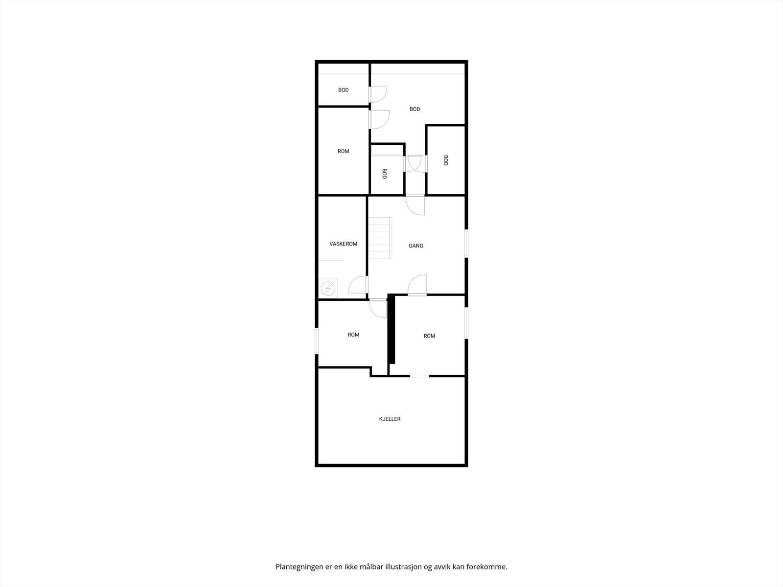 Plantegning kjeller Galleribilde