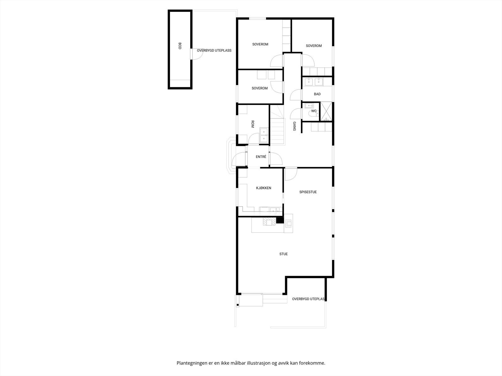 Plantegning 1. etasje Galleribilde