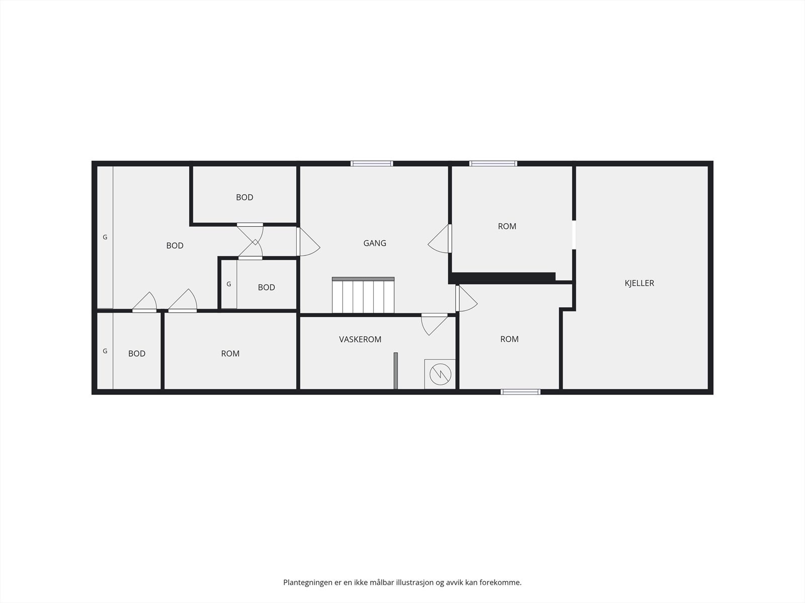 Plantegning kjeller Galleribilde