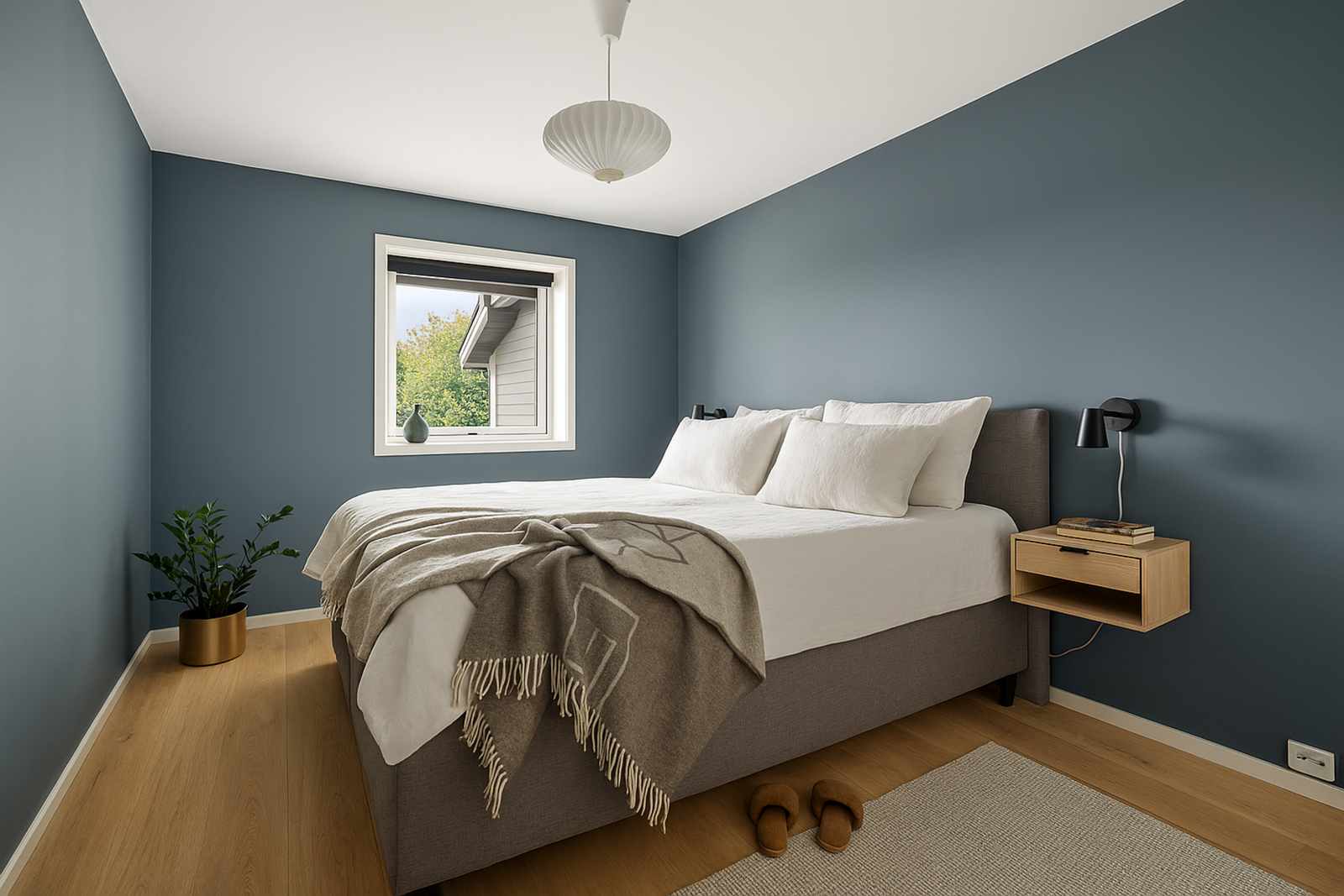 Det største soverommet i underetasjen er romslig og har i dag plass til stor dobbeltseng. Galleribilde