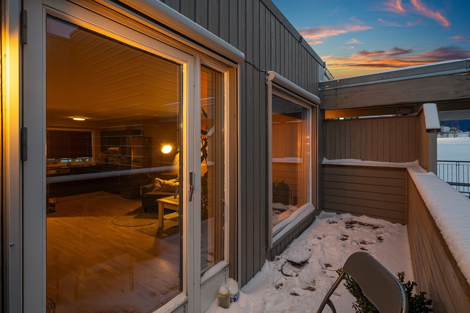 Balkongen er godt skjermet for innsyn. Galleribilde