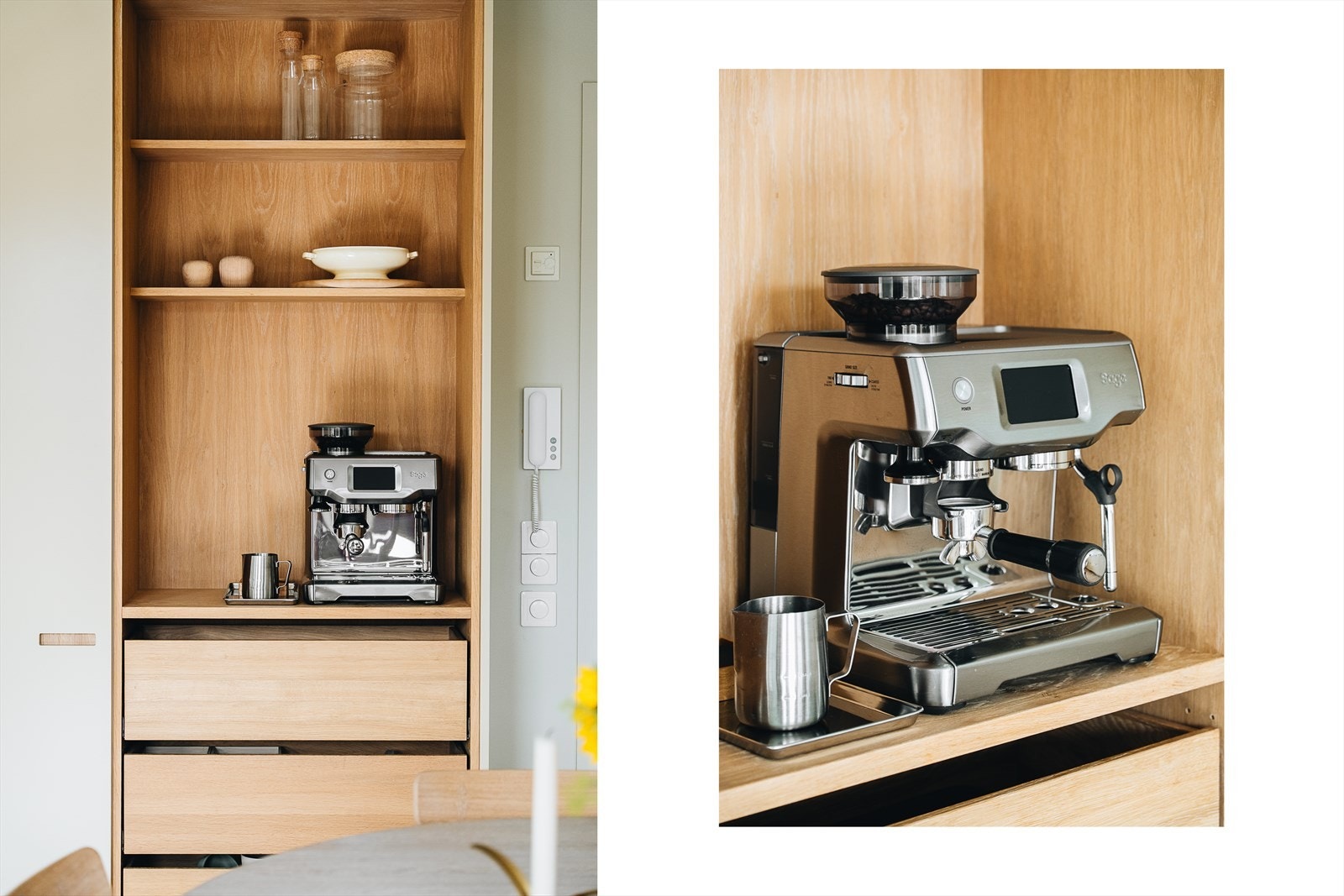 Gjennomtenkte løsninger. Spesialtilpasset baristaskap i eik fra Studio M2. Galleribilde