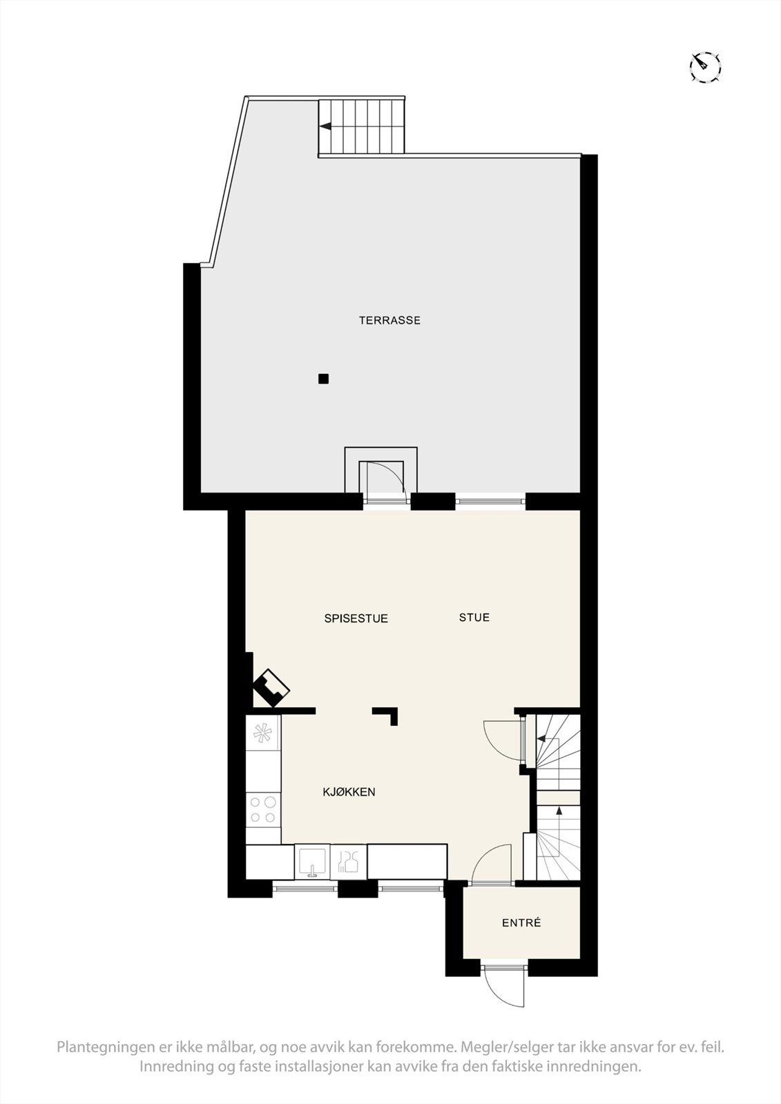 Plantegning, første etasje. Galleribilde