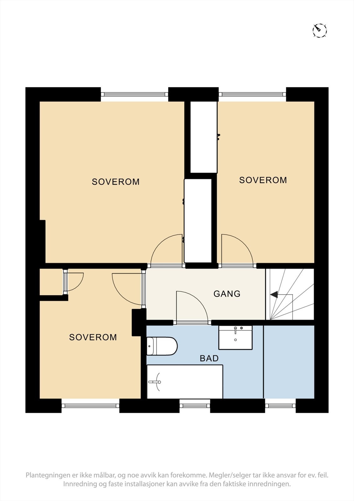 Plantegning, andre etasje. Galleribilde