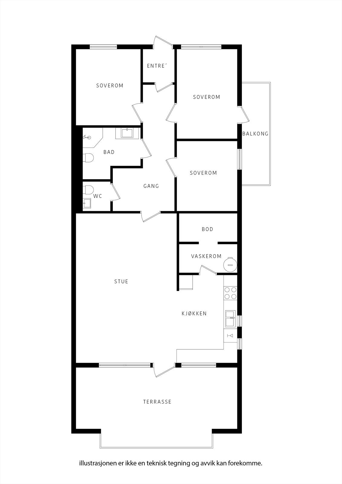 Komplette forhold med 3 soverom, flere boder, 2 wc, 2 parkeringsplasser og nydelig utsikt fra både kjøkken, stue og romslig terrasse. Galleribilde