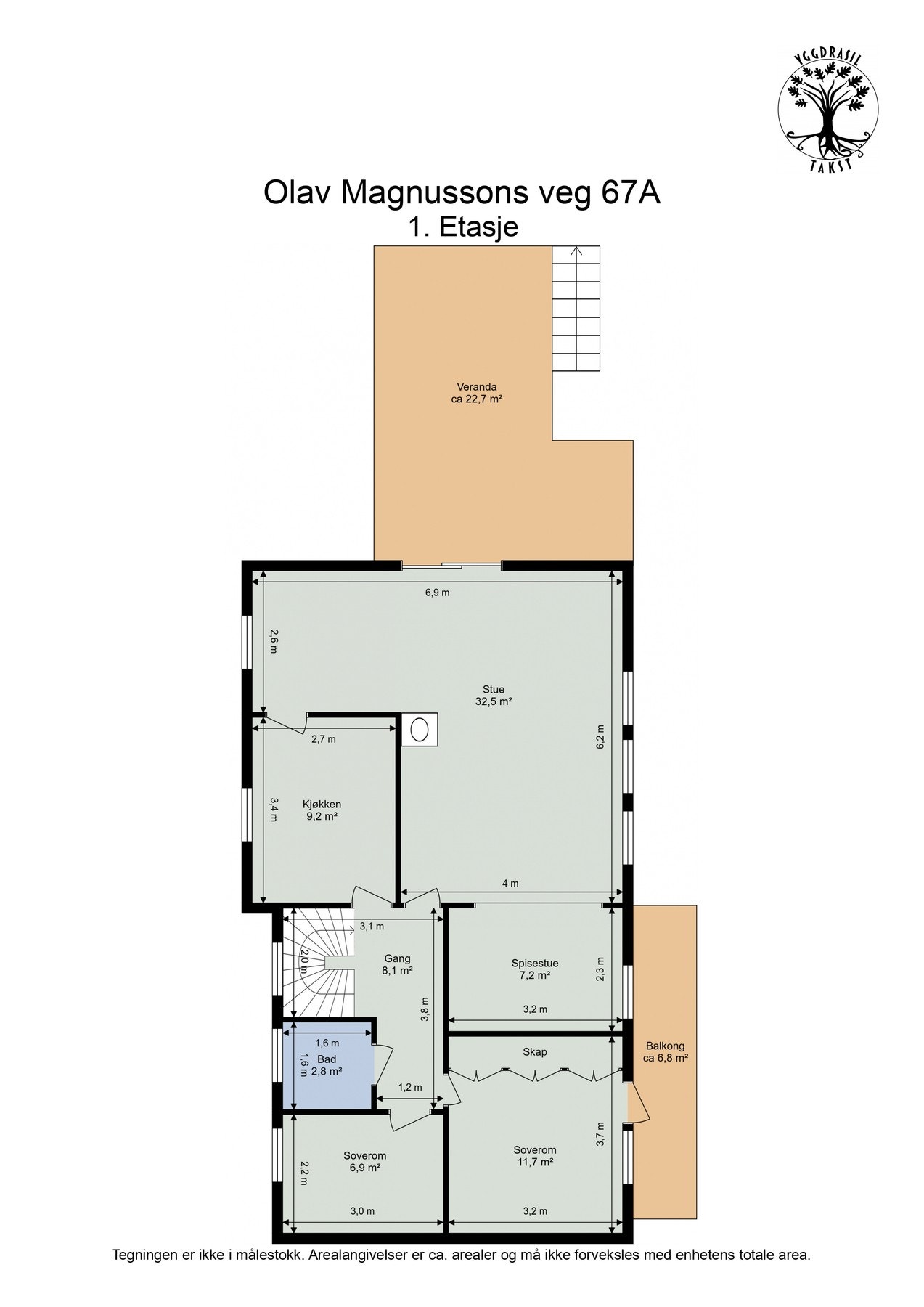 Plantegning 1. Etasje. Galleribilde
