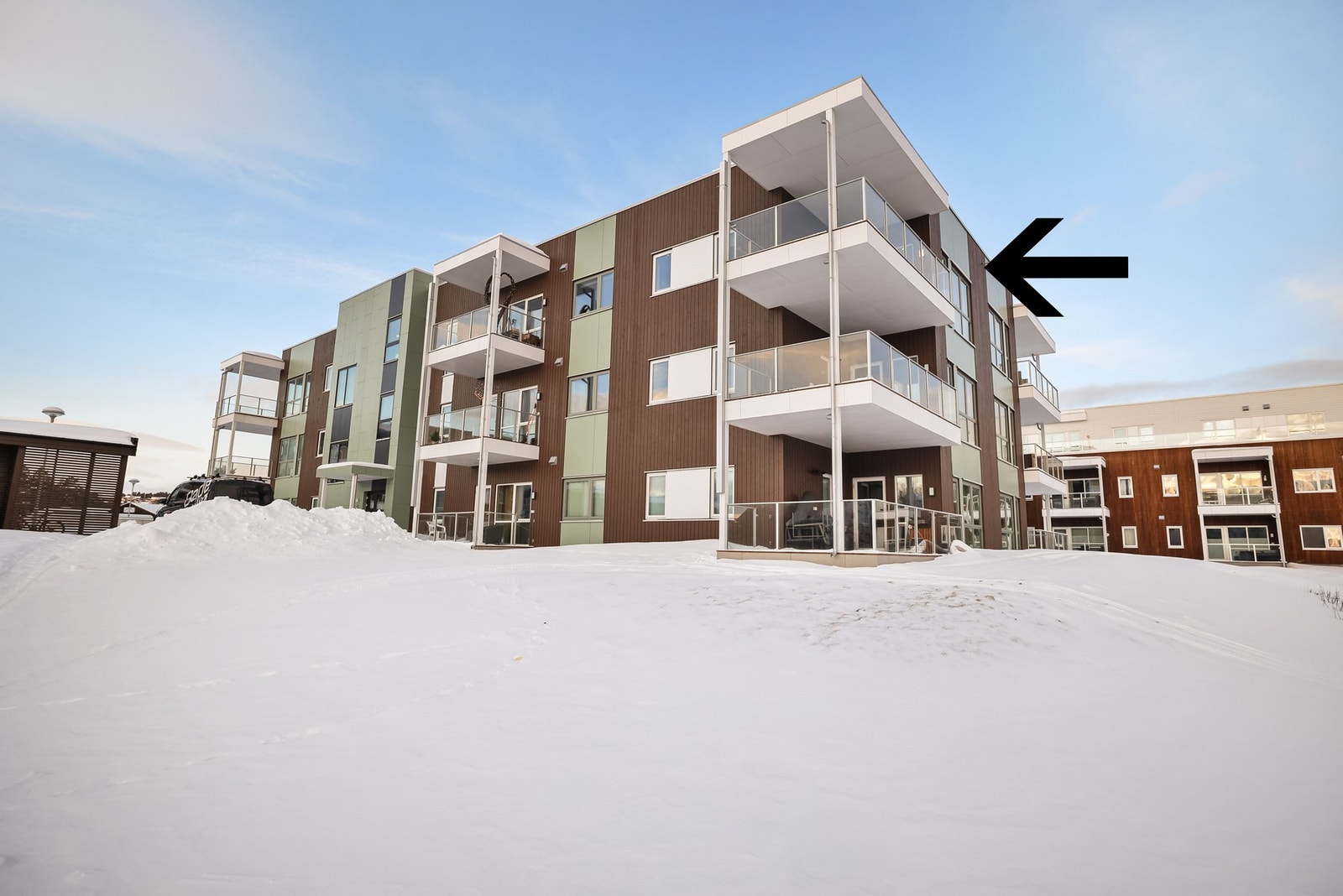 En innbydende og stilfull 3-roms topp-/hjørneleilighet. Galleribilde