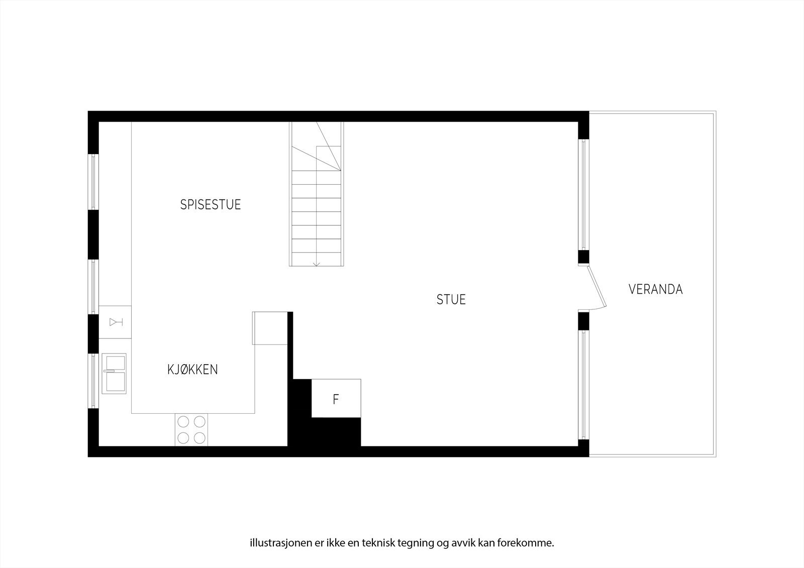 Plantegninger hovedetasje. Galleribilde