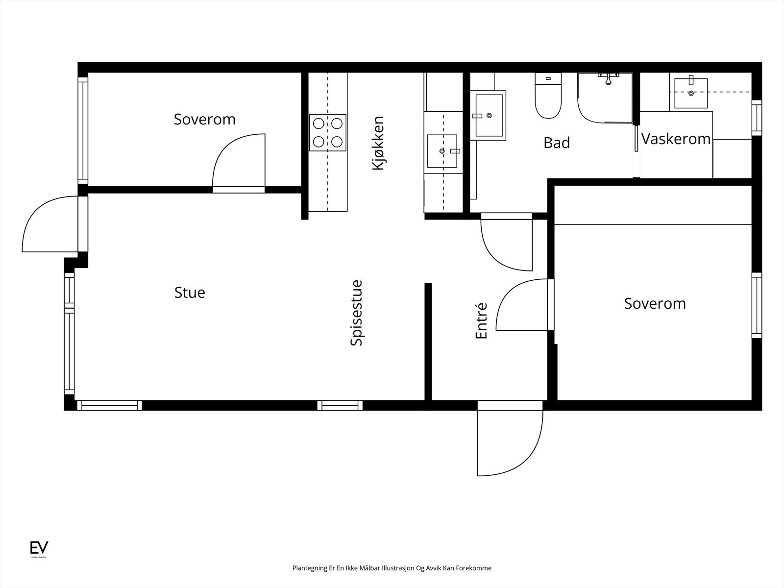 Plantegning 1. etasje Galleribilde