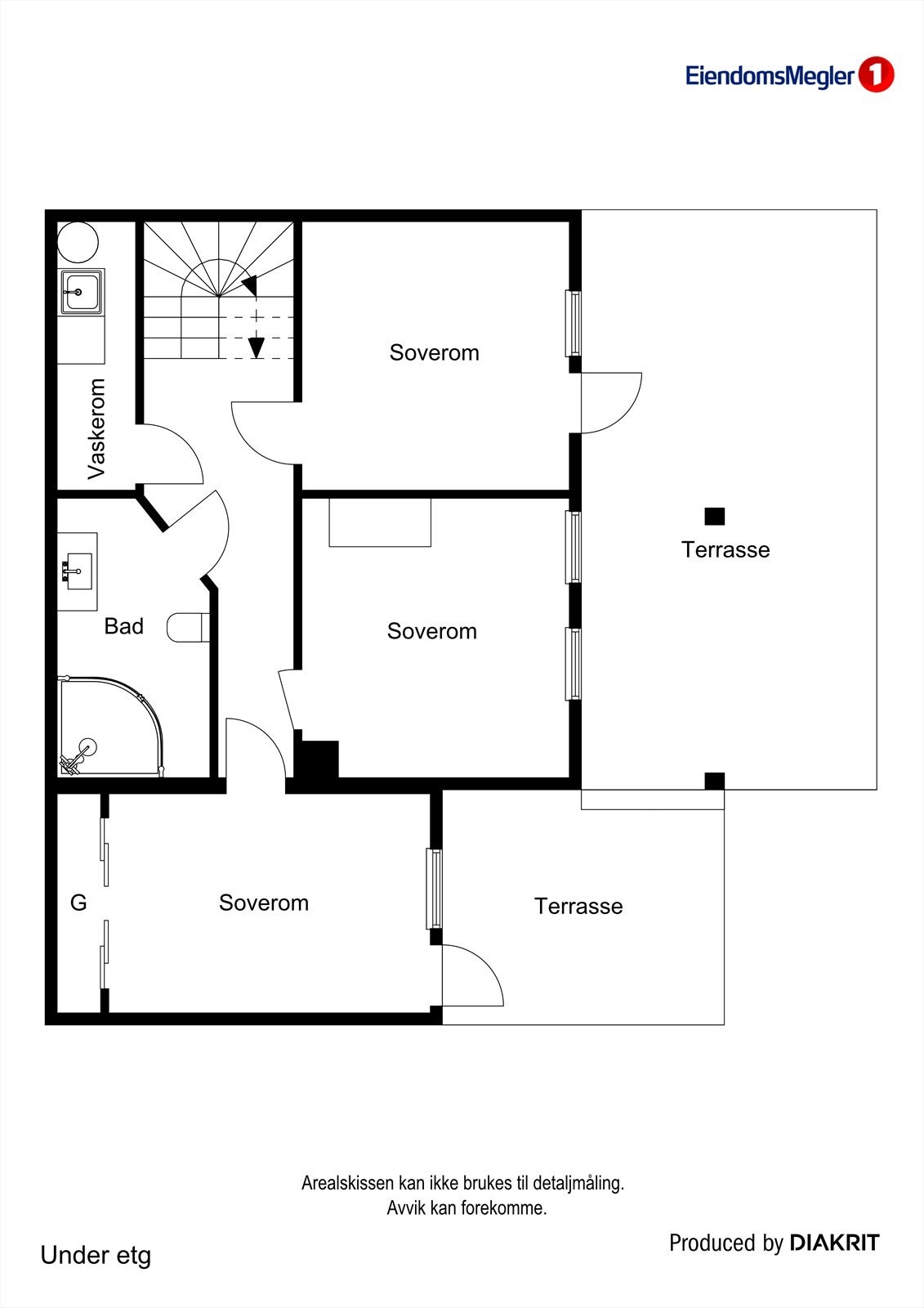 Plantegning underetasje. Galleribilde