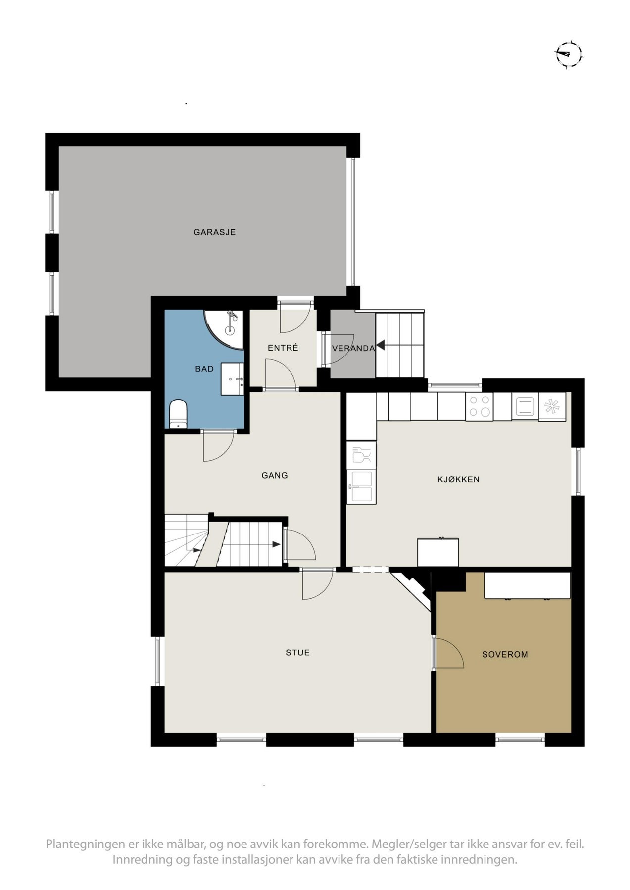 Plantegninger 1. etg. Galleribilde