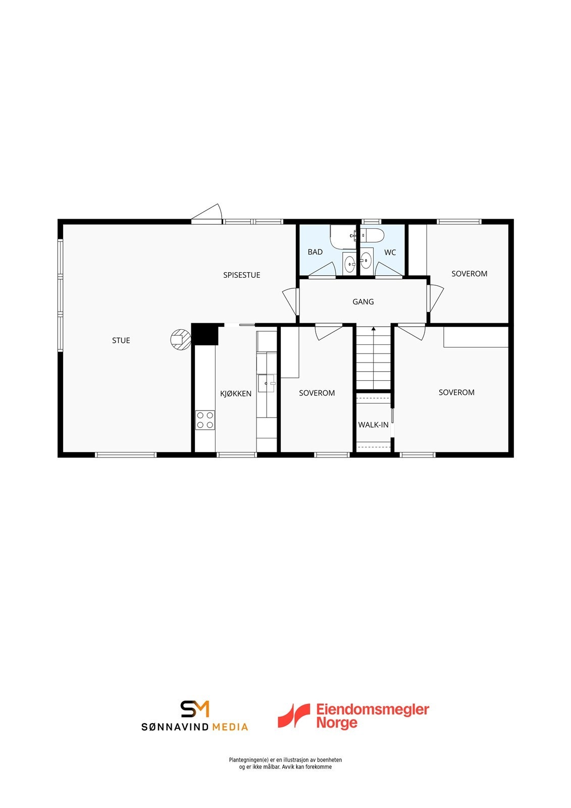 Plantegning 1.etg Galleribilde