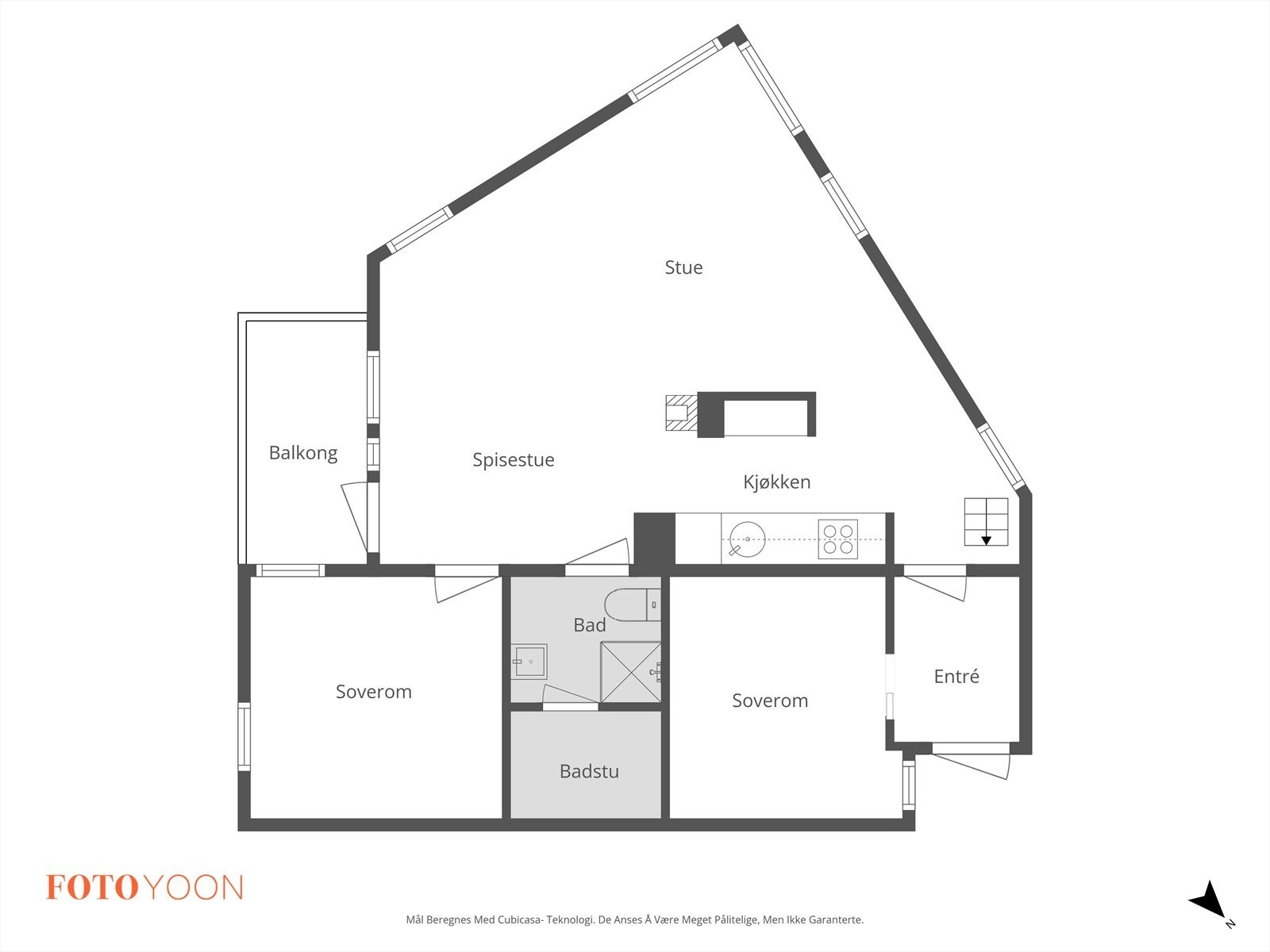 Planløsning hovedetasje Galleribilde