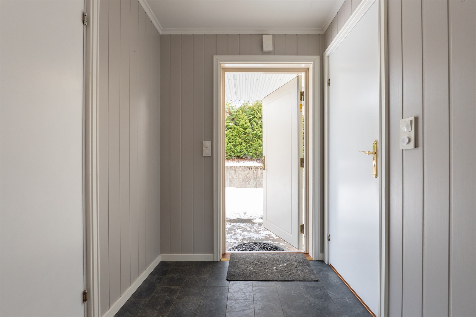 Adkomst til leiligheten er meget enkel og nærmest trinnfri. Galleribilde