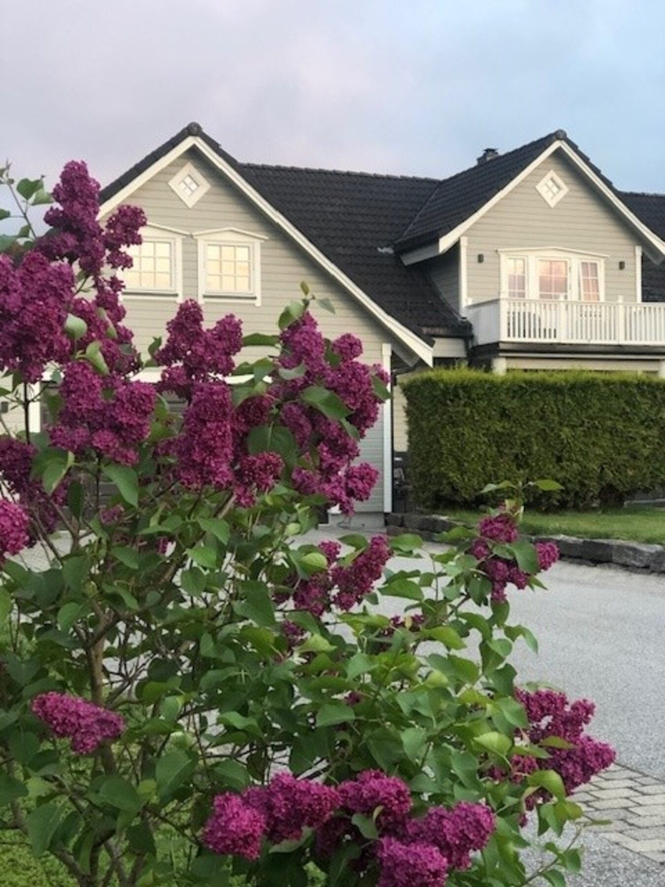 Det går mot lysere tider, og om ikke lenge står hagen i full blomst i Øvste Ratvikvegen 11. Galleribilde