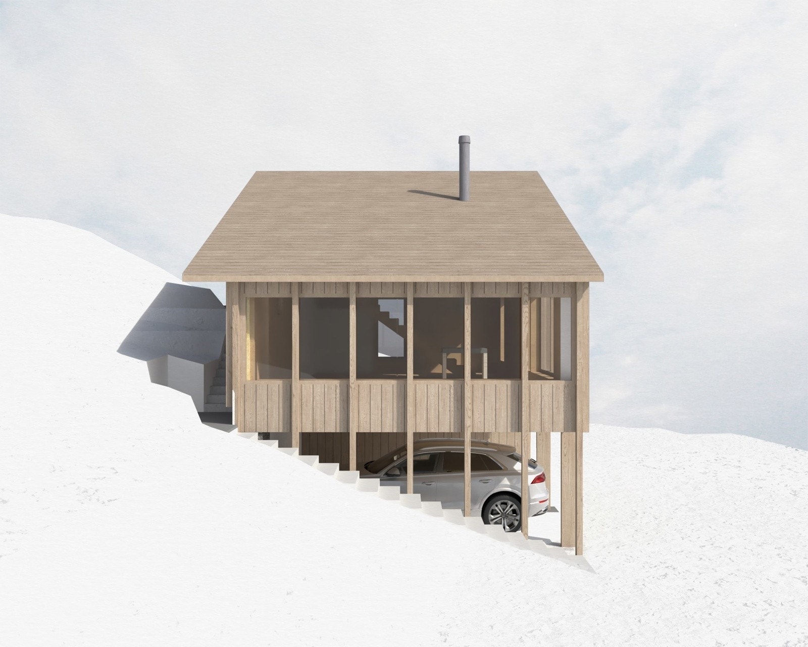 Hytta har store vindusflater som slipper inn rikelig med naturlig lys og som gir en åpen følelse! Galleribilde