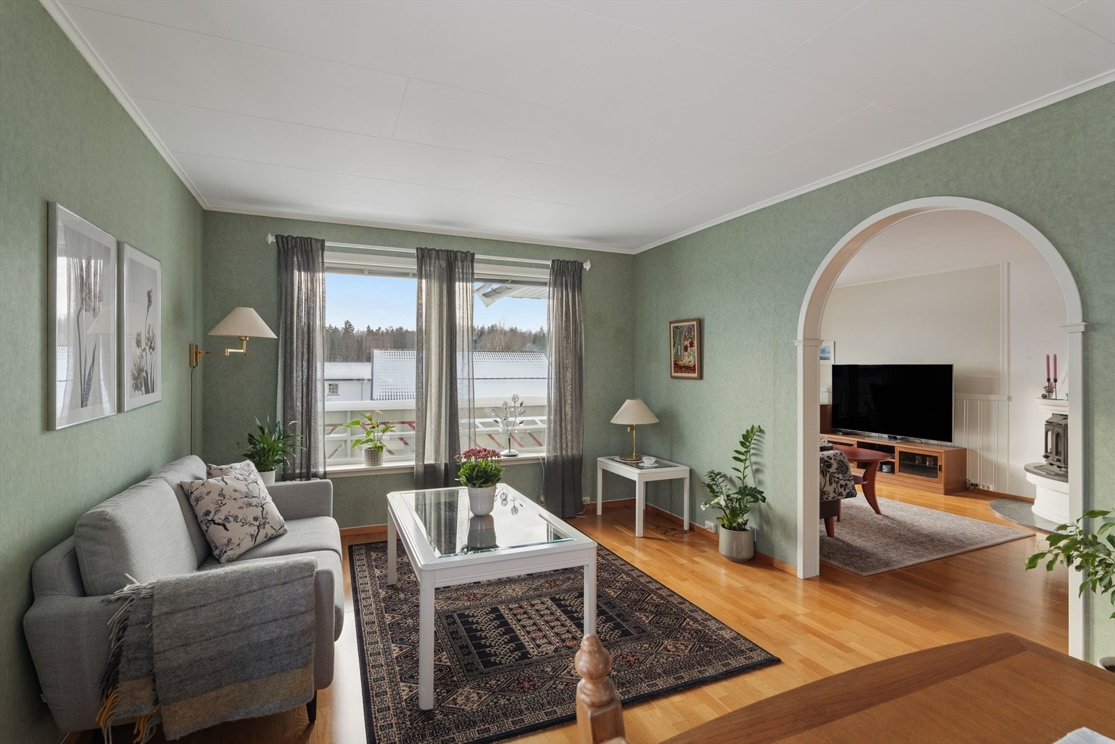 Stue nummer to kan brukes som spisestue, dagligstue eller TV-stue. Galleribilde