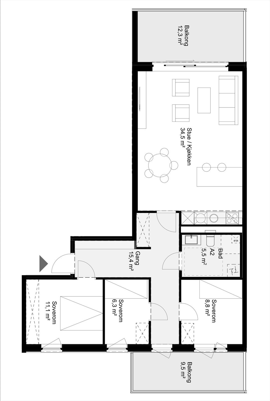 N13 Plantegning Galleribilde