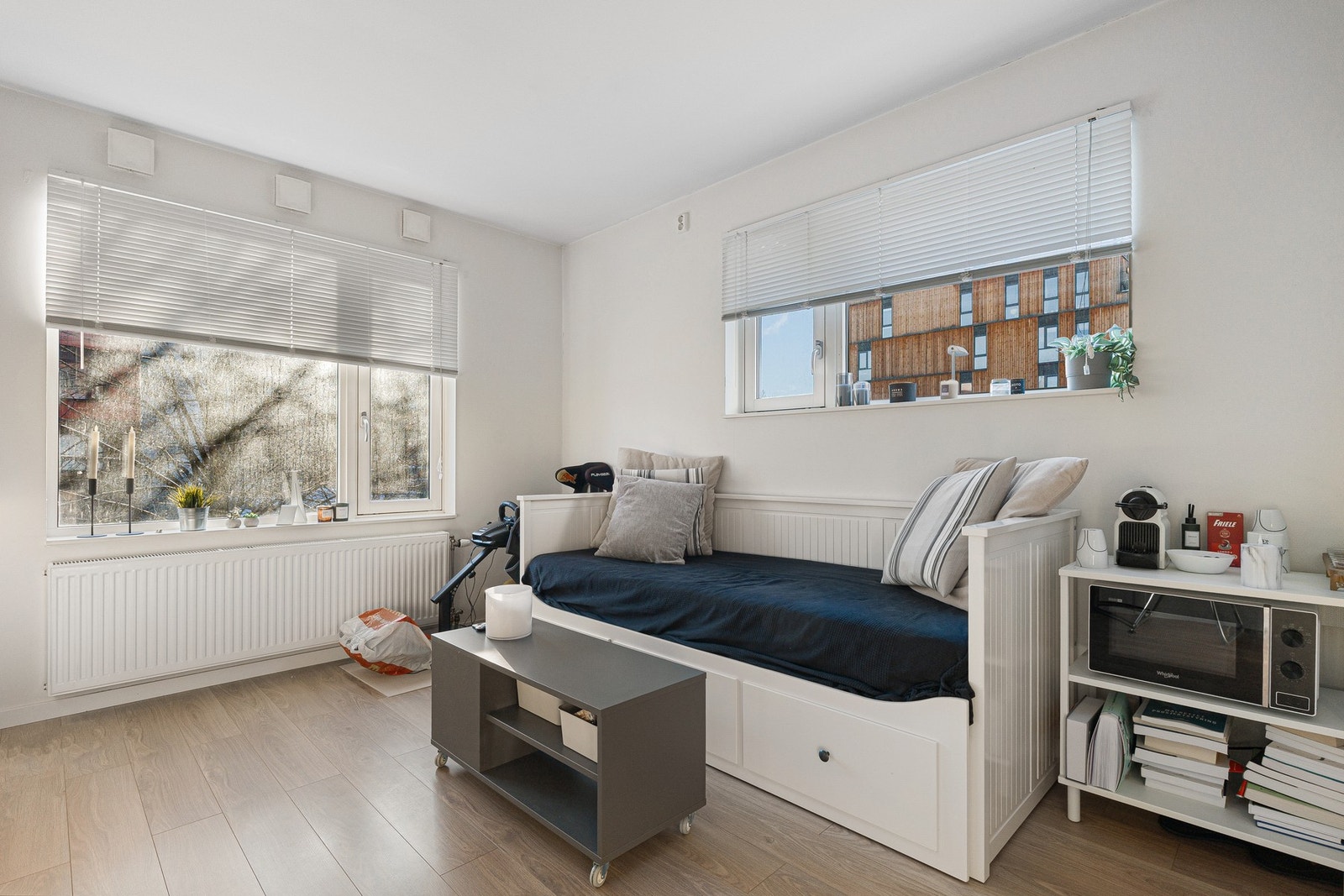 Kombinert stue- og soverom på 16,5 m². Galleribilde