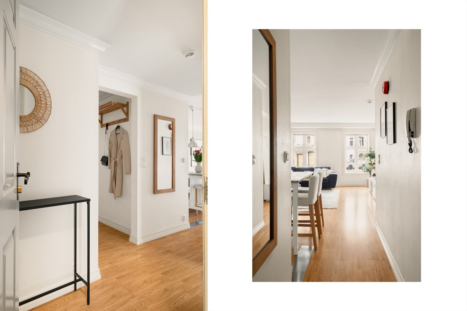 Velkommen inn! God plass til oppbevaring av sko og yttertøy i gangen. Galleribilde