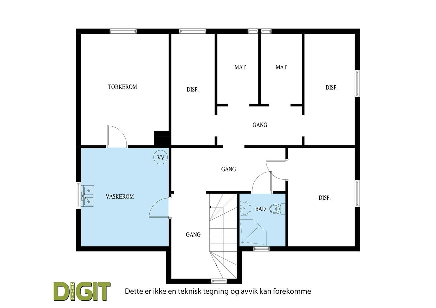 Plantegning kjeller Galleribilde