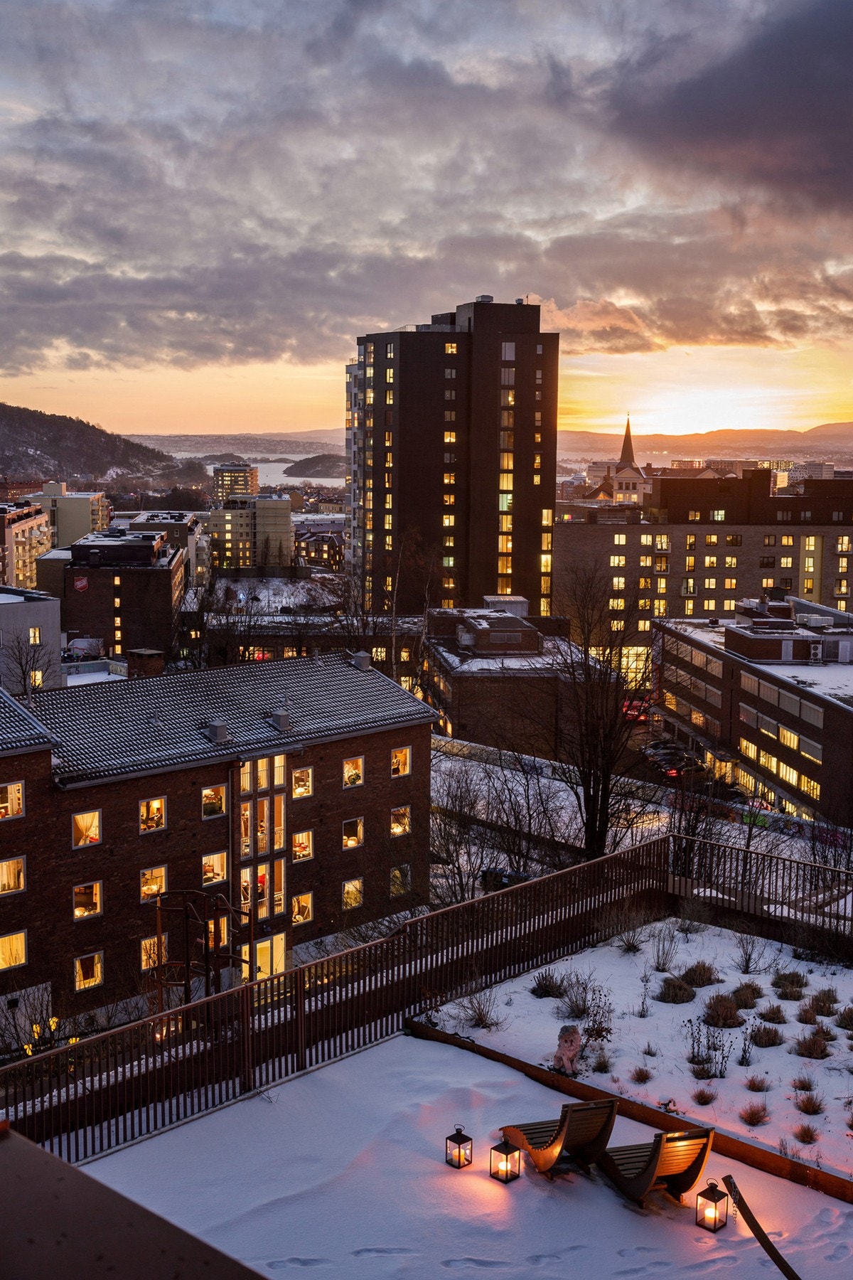 Utsikt fra takterrassen Galleribilde