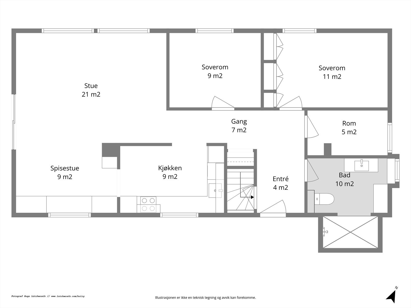 Planskisse hovedplan Galleribilde
