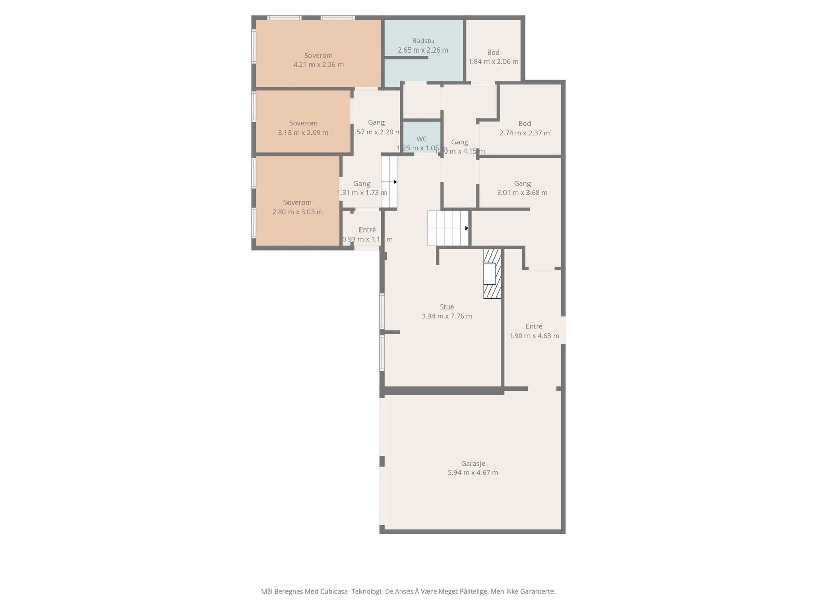 Plantegning underetasje. Galleribilde