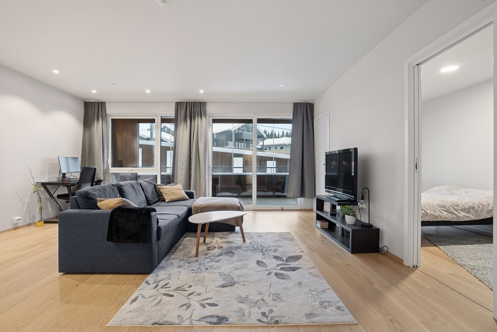 Soverommet har inngang vis to dører. Galleribilde